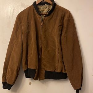 Vintage Hague Suede By Marshall Ray Suede Bomber Jacket